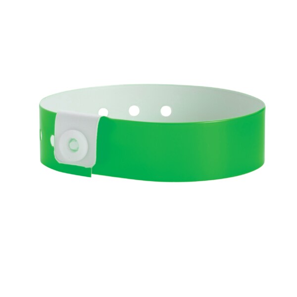 Wristband - Vinyl - Solid 3/4" x 10-3/16" Green